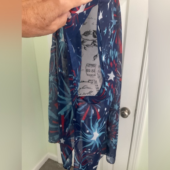 Fashion City - Firework Print Summer Kimono Cover-Up: ONE SIZE / US - Picture 10 of 10